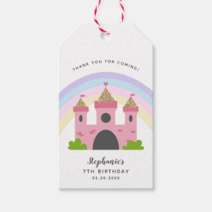 Pink Castle Royal Princess Birthday Party Gift Tags