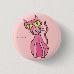 Pink Cat Button