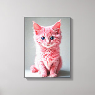 Pink Cat Canvas Print