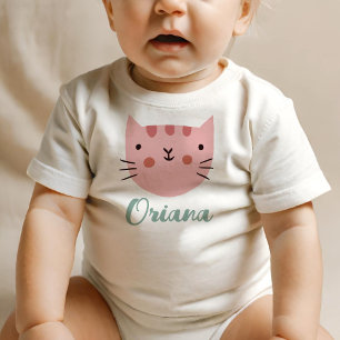 Pink cat Cute Kitty Baby T-Shirt