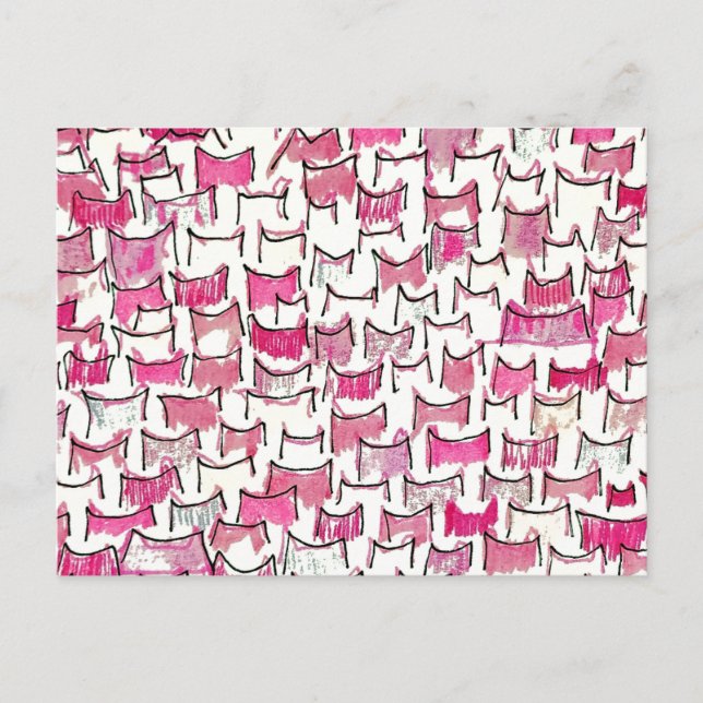 Pink Cat Ears Postcard (Front)