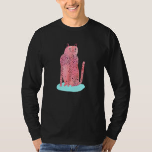 Pink Cat For Cats Mum Adorable Kitty Lady T-Shirt