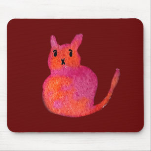 Pink cat funky cute kitty mouse mat