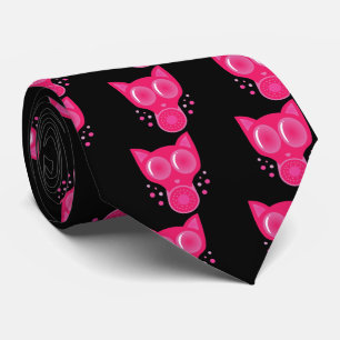 Pink Cat Gas Mask Tie