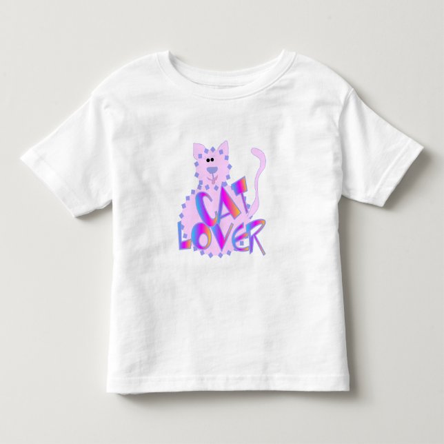 Pink Cat Lover Toddler T-Shirt (Front)