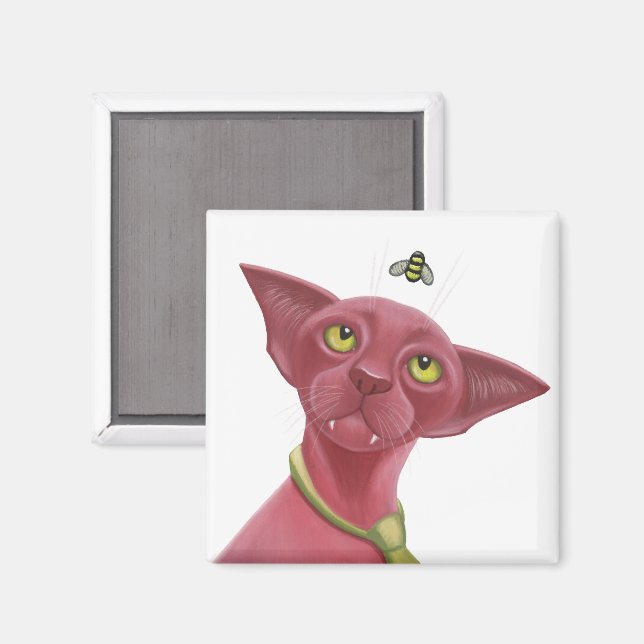 Pink Cat Magnet (Front/Back)