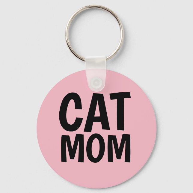Pink CAT MOM Key chain (Front)