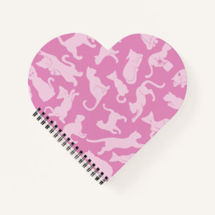 Pink Cat Pattern Notebook