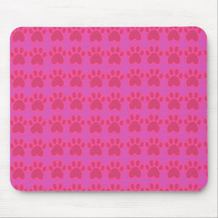 pink cat paw mouse mat