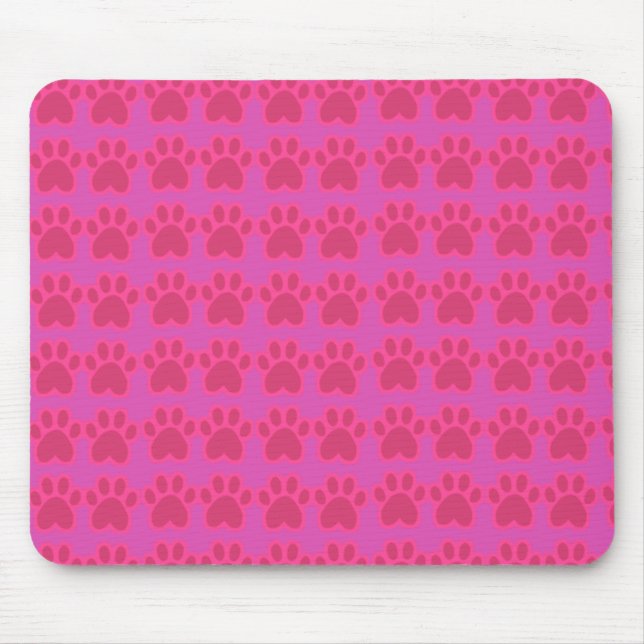 pink cat paw mouse mat (Front)