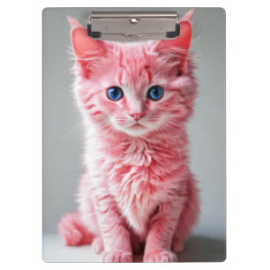 Pink Cat Photo Portrait Clipboard