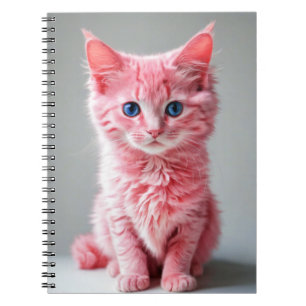 Pink Cat Photo Portrait Notebook
