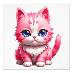 Pink Cat Photo Print