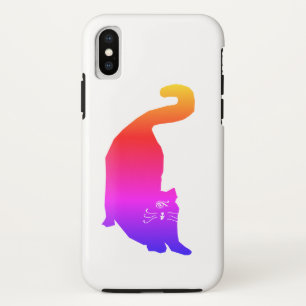 Pink cat  silouthe iPhone x case