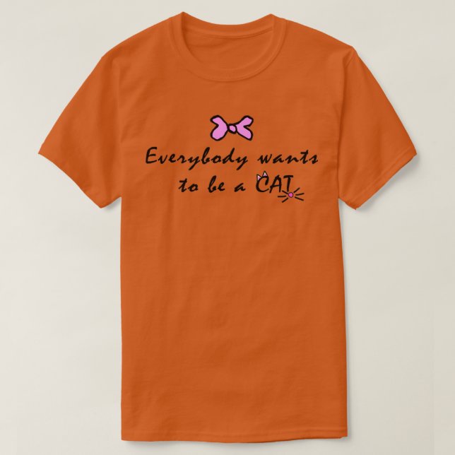 Pink Cat  T-Shirt (Design Front)