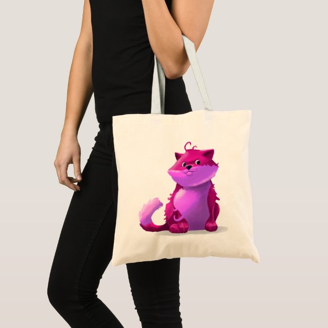 Pink cat tote bag (Front (Product))