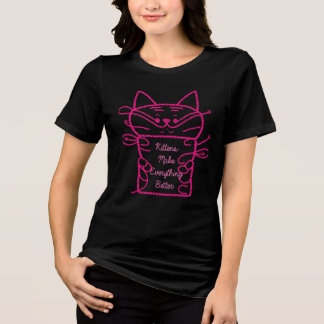 Pink Cat Tri-Blend Shirt