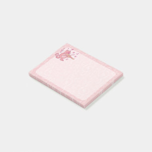 Pink Cat with Violin Post-it Notes