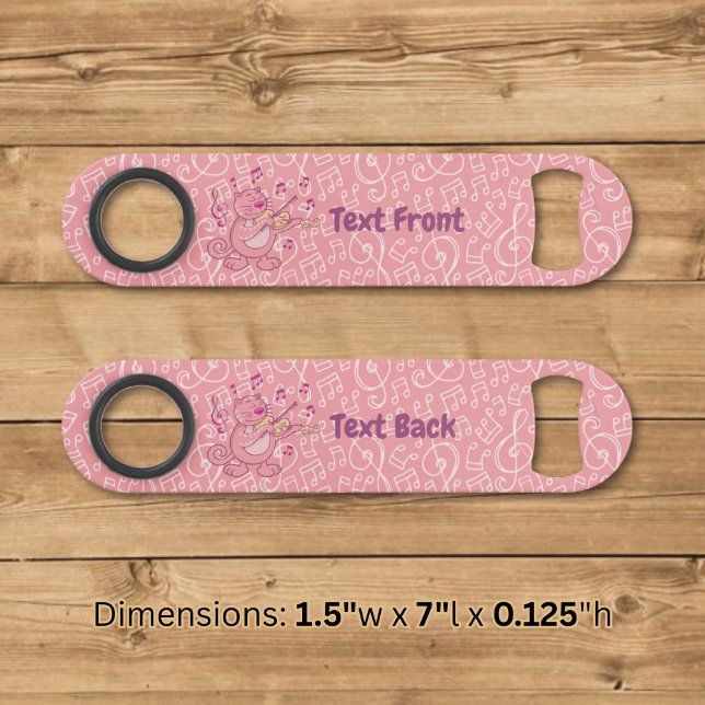 Pink Cat with Violin Speed Bottle Opener (Creator Uploaded)