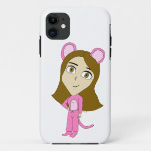 pink catgirl iPhone 11 case