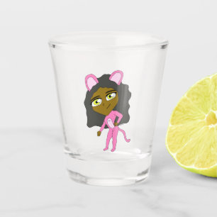 pink catgirl shot glass