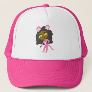 pink catgirl trucker hat