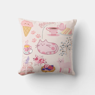 Pink Cats Cosiness Cushion
