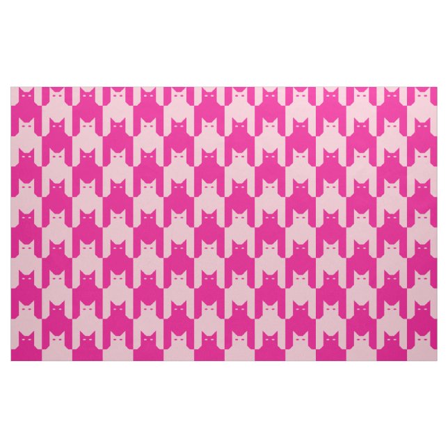 Pink Catstooth Fabric (Fat Quarter)
