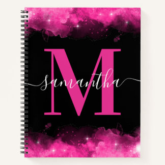 Pink Celestial Signature Monogram Notebook