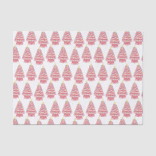 Pink Ceramic Xmas Trees Tissue Paper