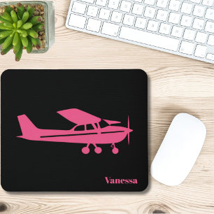 Pink Cessna Aeroplane Girly Aviation Custom Office Mouse Mat