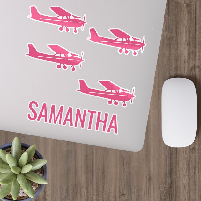 Pink Cessna Aeroplane Girly Chic Fun Custom (Creator Uploaded)