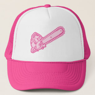 Pink Chainsaw of Love Trucker Hat