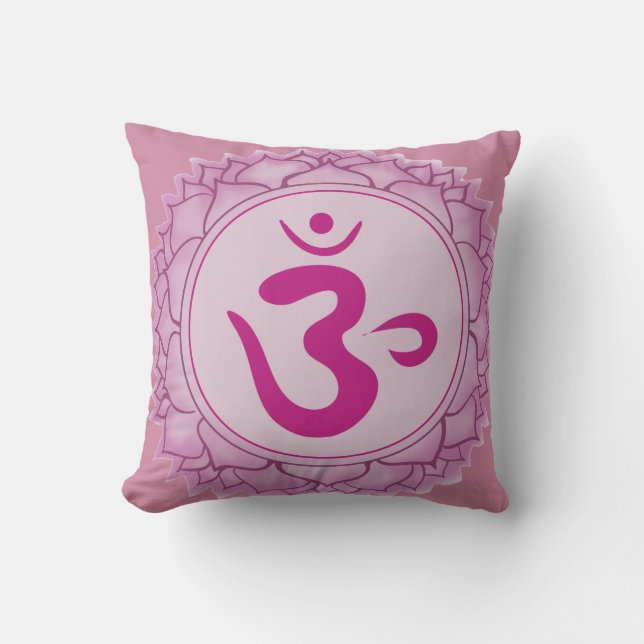 Pink Chakra Sahasrara Cushion (Front)