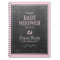 Pink Chalkboard Footprints Baby Shower Guest Book