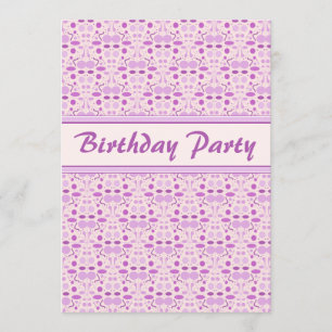 Pink Champagne Birthday Polka Dot Party Invitation