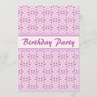 Pink Champagne Birthday Polka Dot Party Invitation