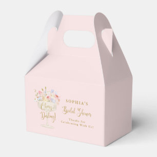 Pink Champagne Bridal Shower Cheers, Darling! Favour Box