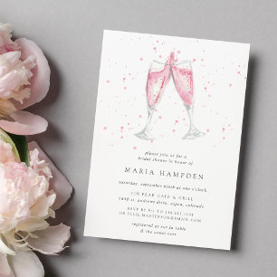 Pink Champagne Bridal Shower Invitation