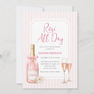 Pink Champagne Bubbly Bridal Shower Invitation