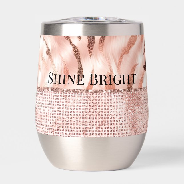 Pink Champagne Rose Glam Zebra (Front)