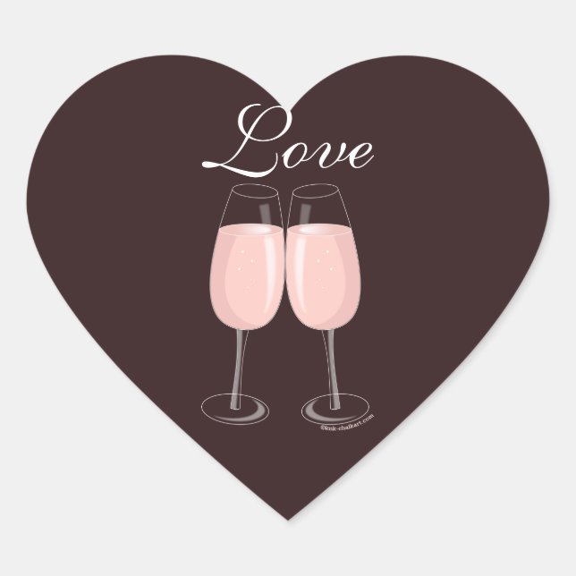 Pink Champagne Sticker (Front)