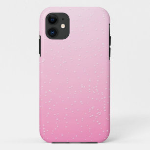 Pink Champagne with Tiny Bubbles Background Art iPhone 11 Case