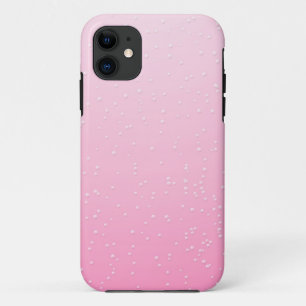 Pink Champagne with Tiny Bubbles Background Art iPhone 11 Case