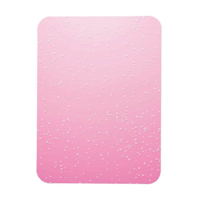 Pink Champagne with Tiny Bubbles Background Art Magnet (Vertical)