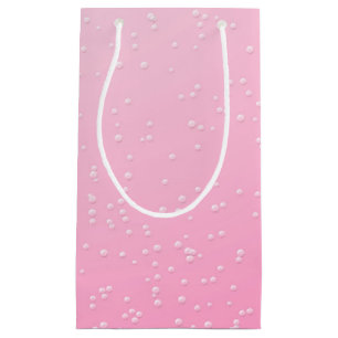 Pink Champagne with Tiny Bubbles Small Gift Bag