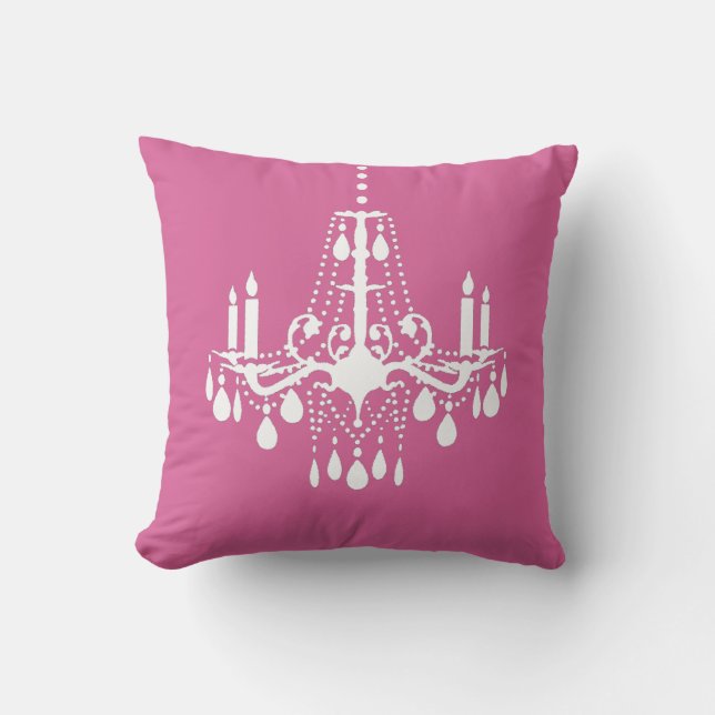 Pink Chandelier Pillow (Front)