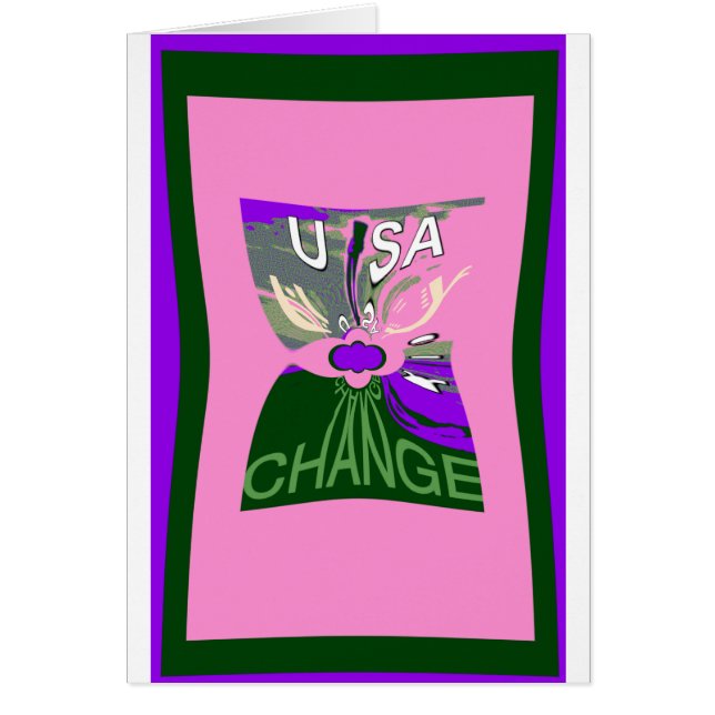 Pink Change  Hillary USA We Are Stronger Together. (Front)