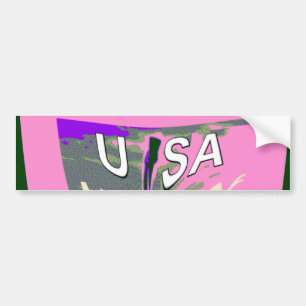 Pink Change  Hillary USA We Are Stronger Together. Bumper Sticker