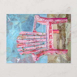 pink chari - collage postcard